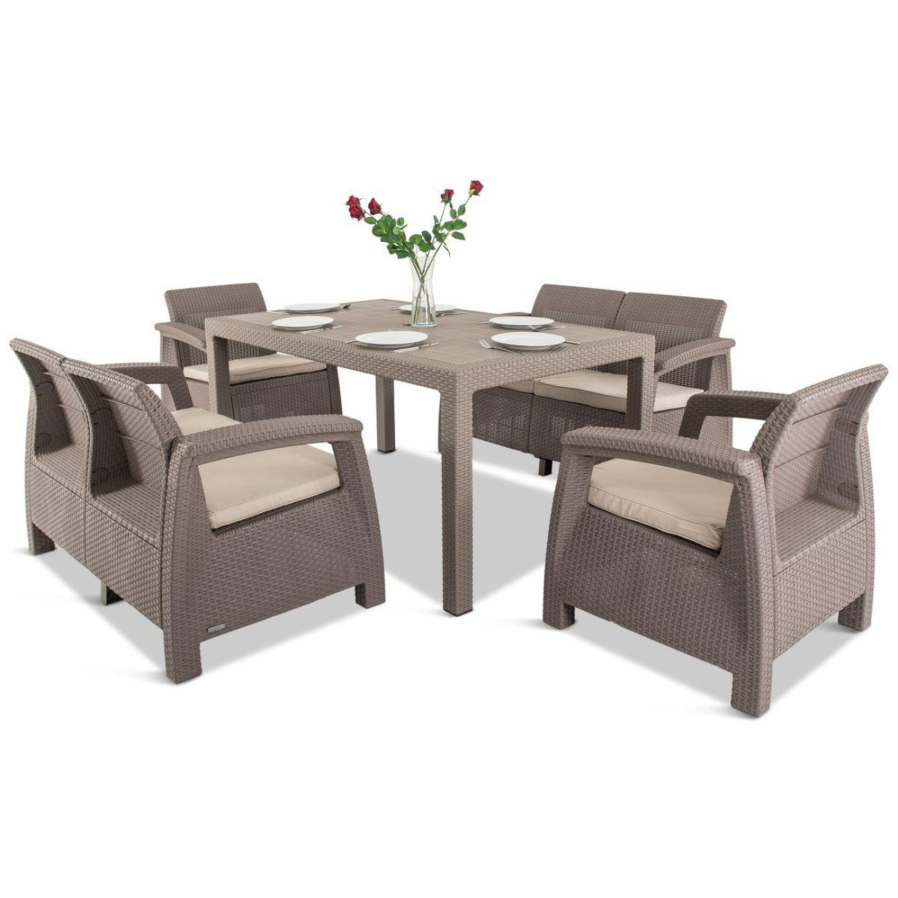 Set Mobilier Gradina Corfu Fiesta Cappuccino - imagine 7