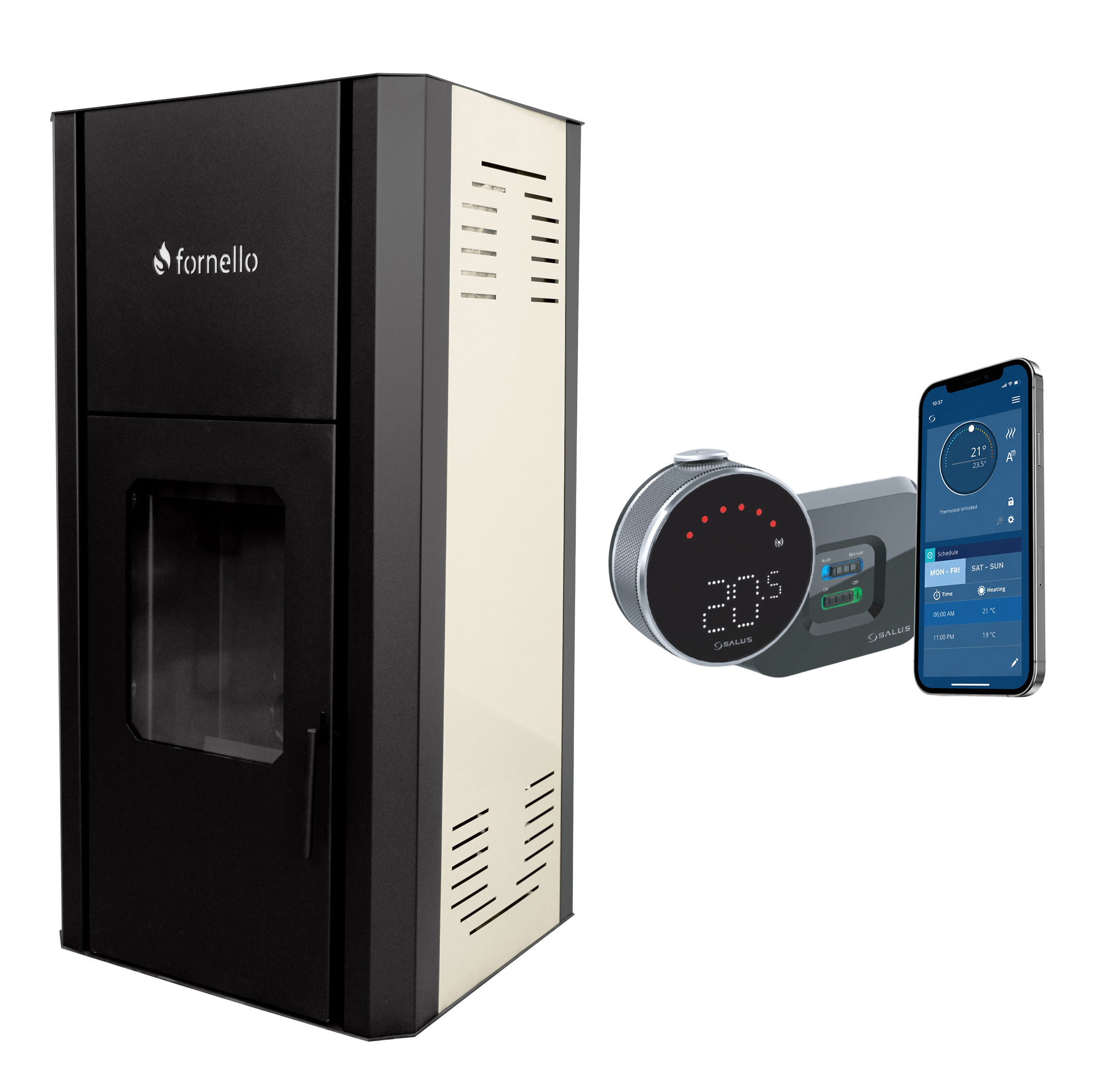 Termosemineu Peleti Fornello 25KW Control Wi-Fi - imagine 2
