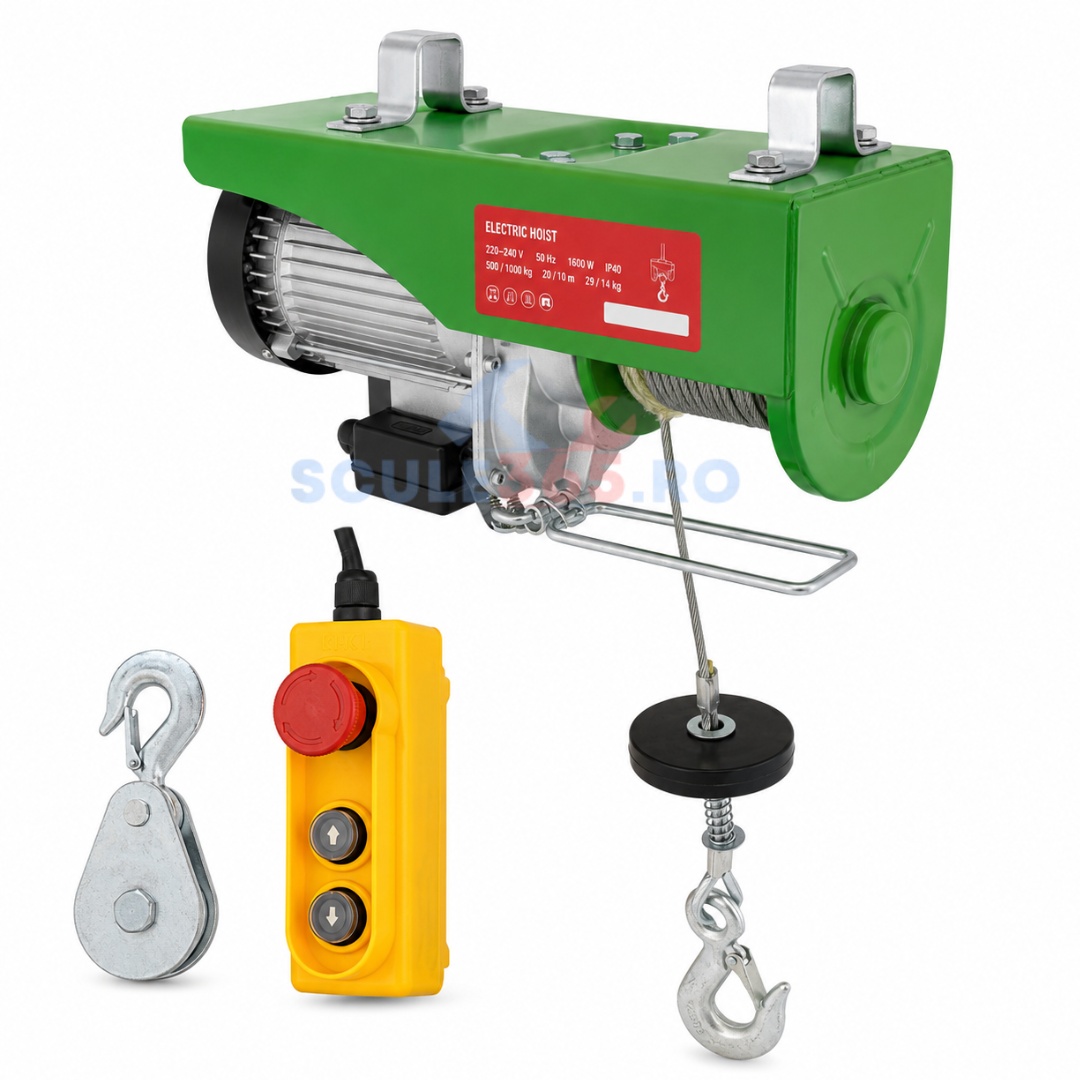 Macară electrică 1200kg CAMPION, 1600W, ridicare 20m/10m