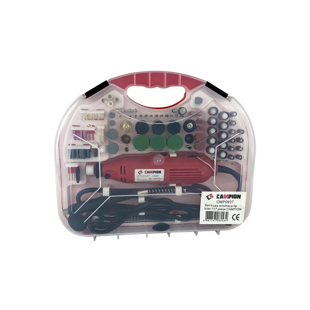 Minifreza Campion 500W, 117 Accesorii - imagine 2