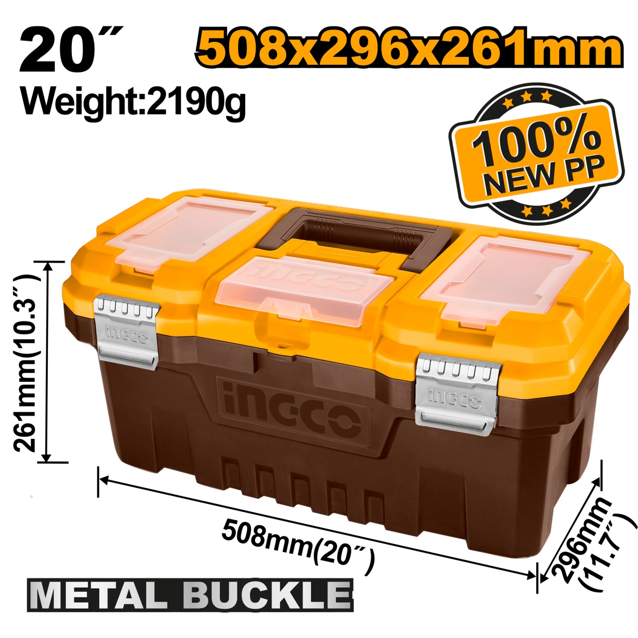 Cutie Scule INGCO PBX2002, 20kg, 508mm - imagine 2