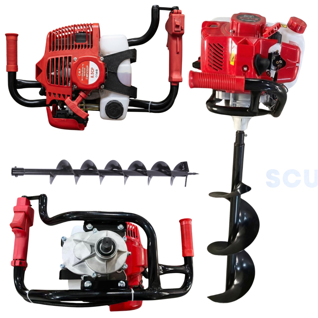 Motoburghiu pe benzină Campion CMP4350P 8.5CP, burghiu 200mm