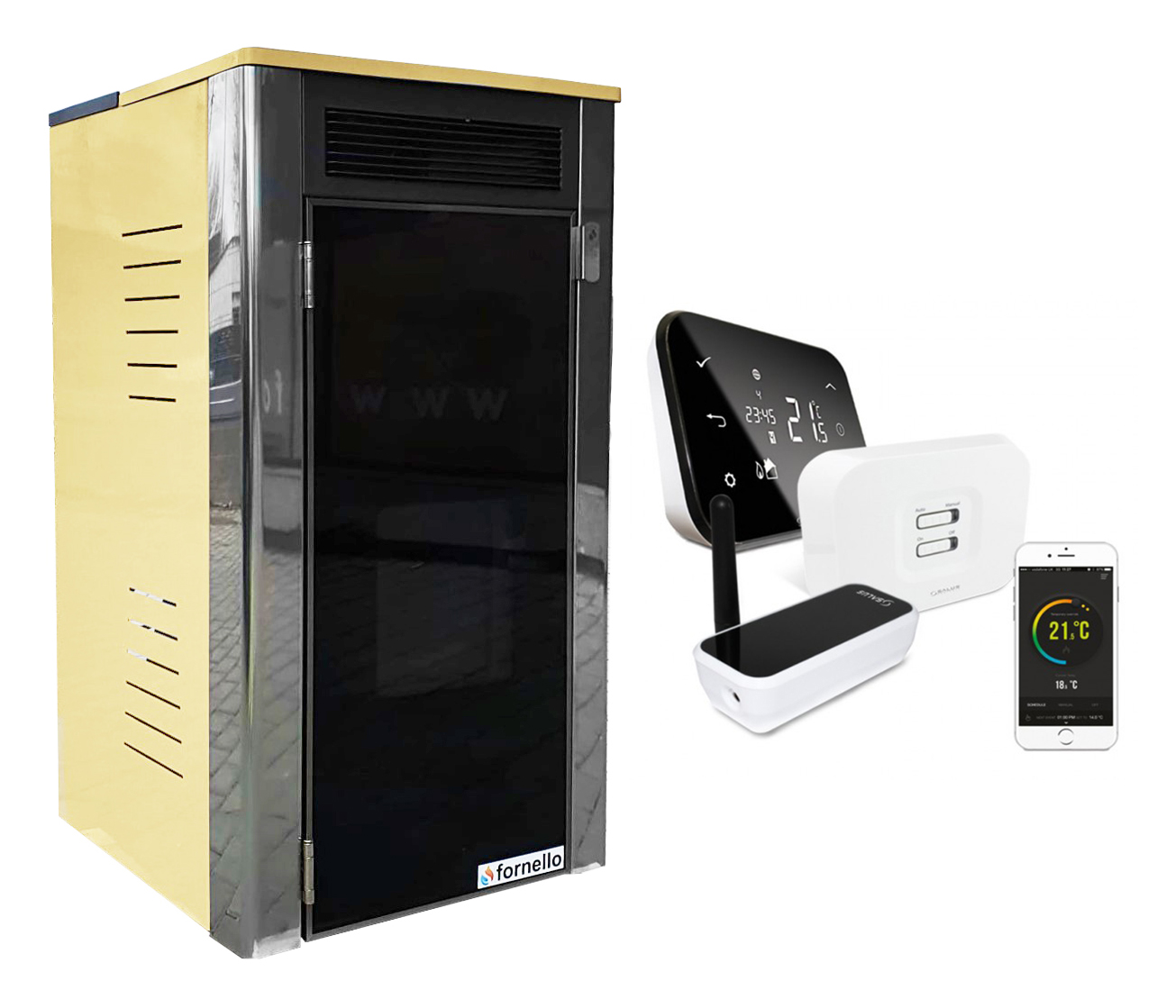 Termosemineu Fornello Primo Truva 25 kW Ivory