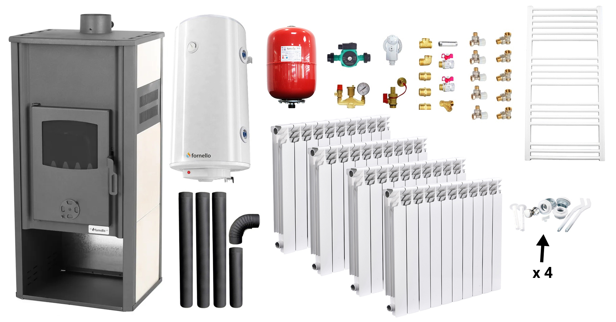 Pachet Termosemineu Fornello 22kw Complet Incalzire