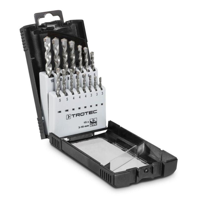 Set de burghie pentru piatră Trotec, 15 bucăți, 3-10 mm - imagine 2