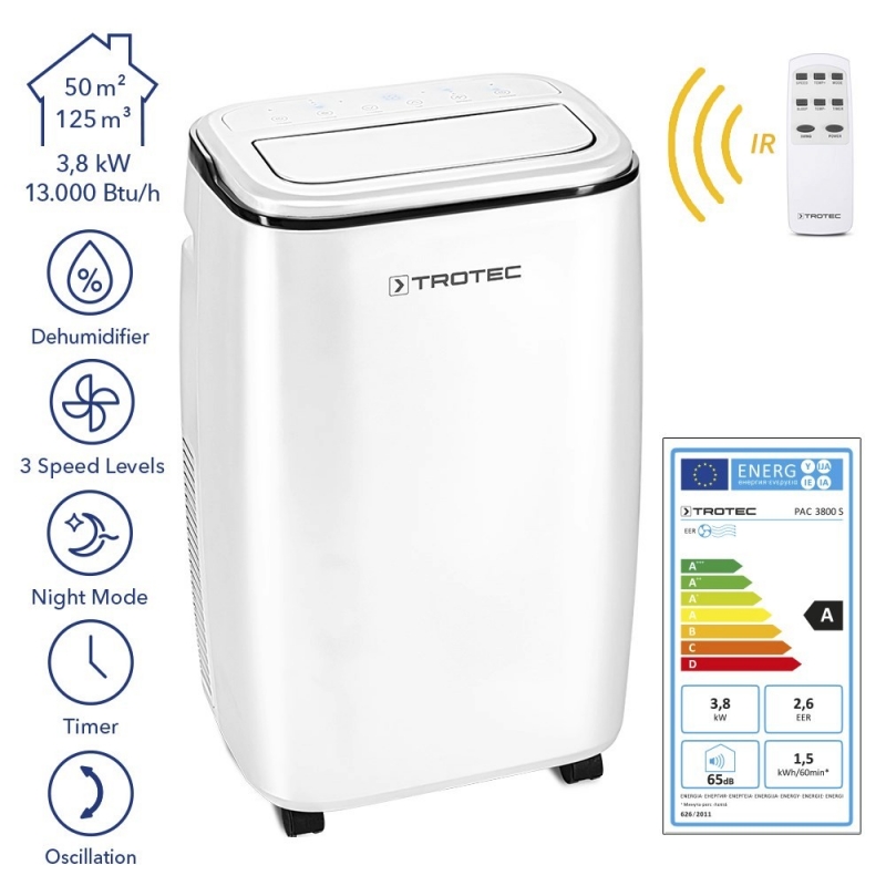 Aer condiționat portabil Trotec PAC 3800 S, 13000 BTU/h - imagine 3
