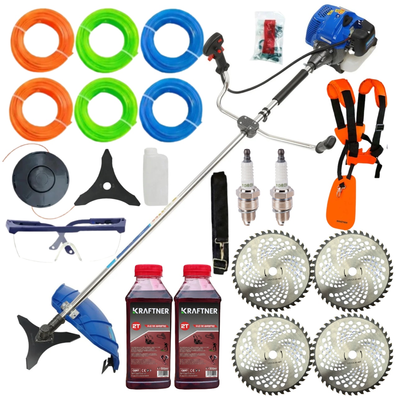 Motocoasă Benzină 58CC 8.5CP Fresco Power, 21 Accesorii