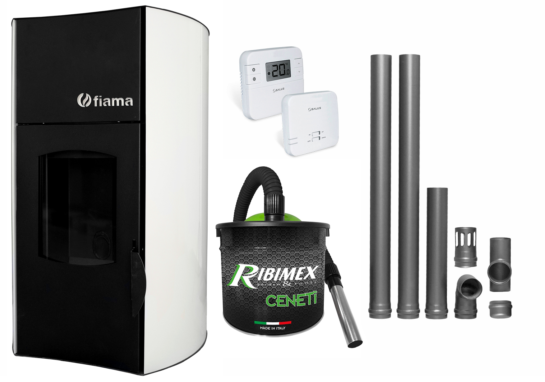 Pachet Complet Termosemineu Peleti Fiama 25kW