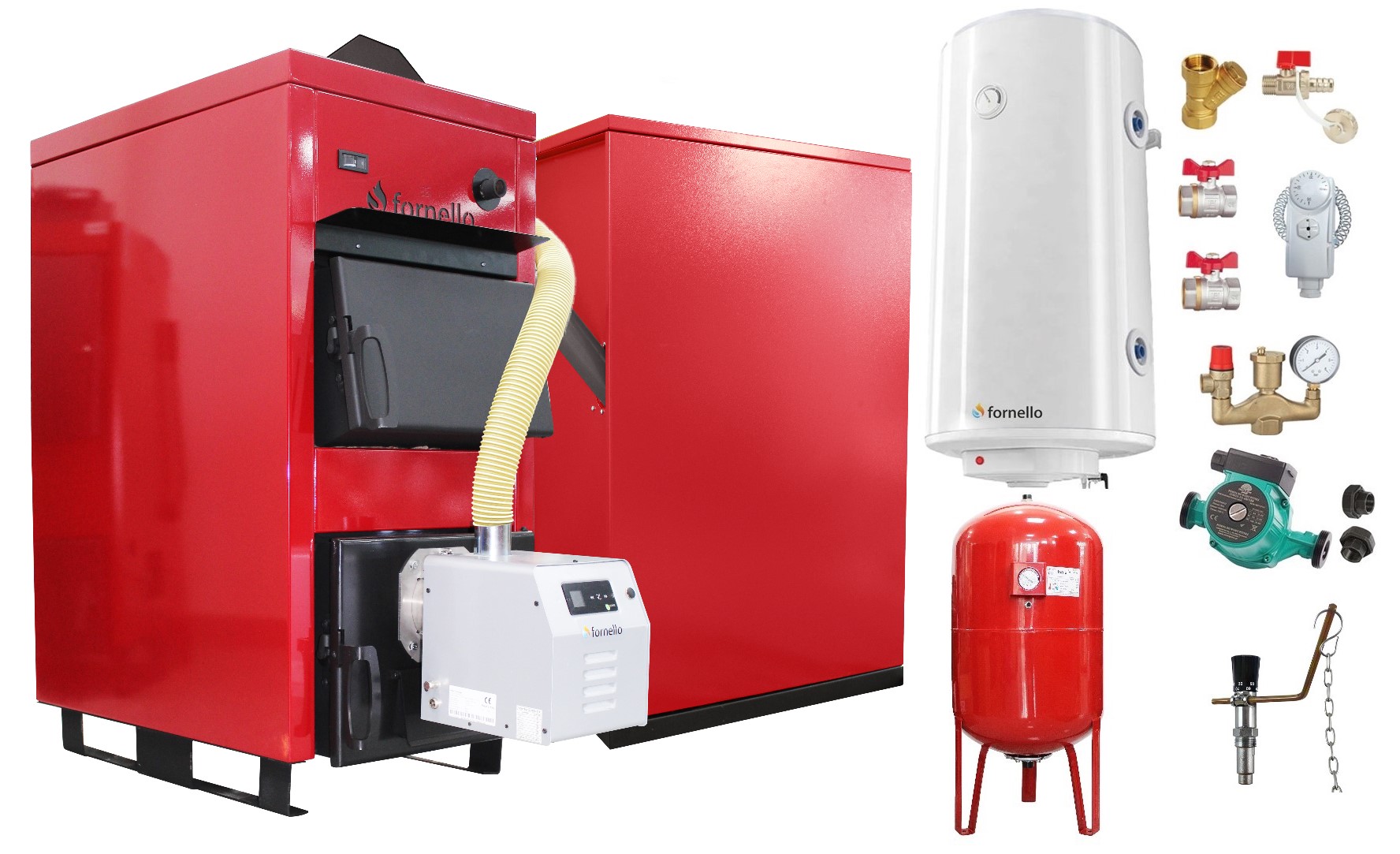 Centrală Mixtă Lemne+Peleti Fornello 50kW