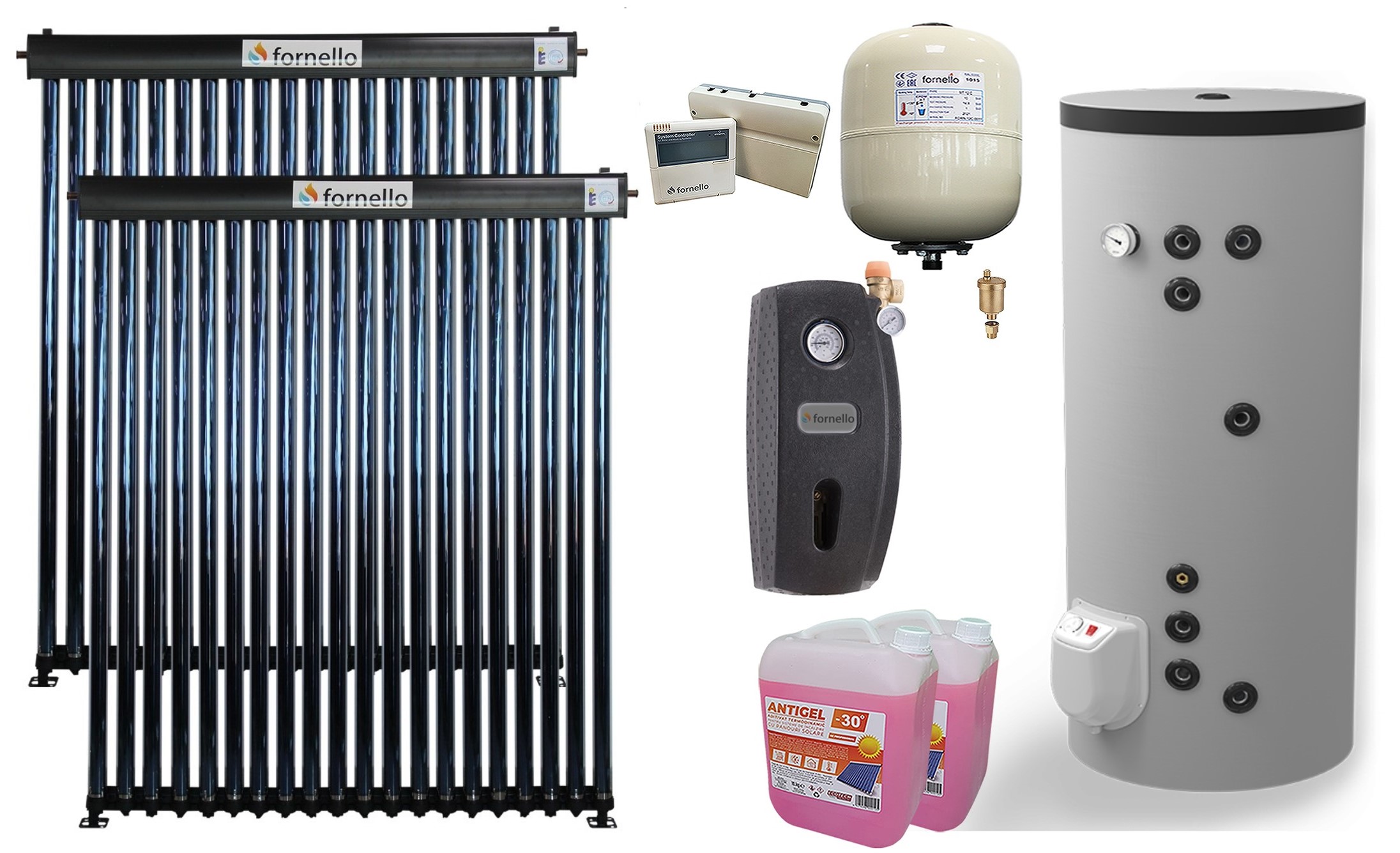 Pachet Solar Fornello 40 Tuburi Boiler 300L