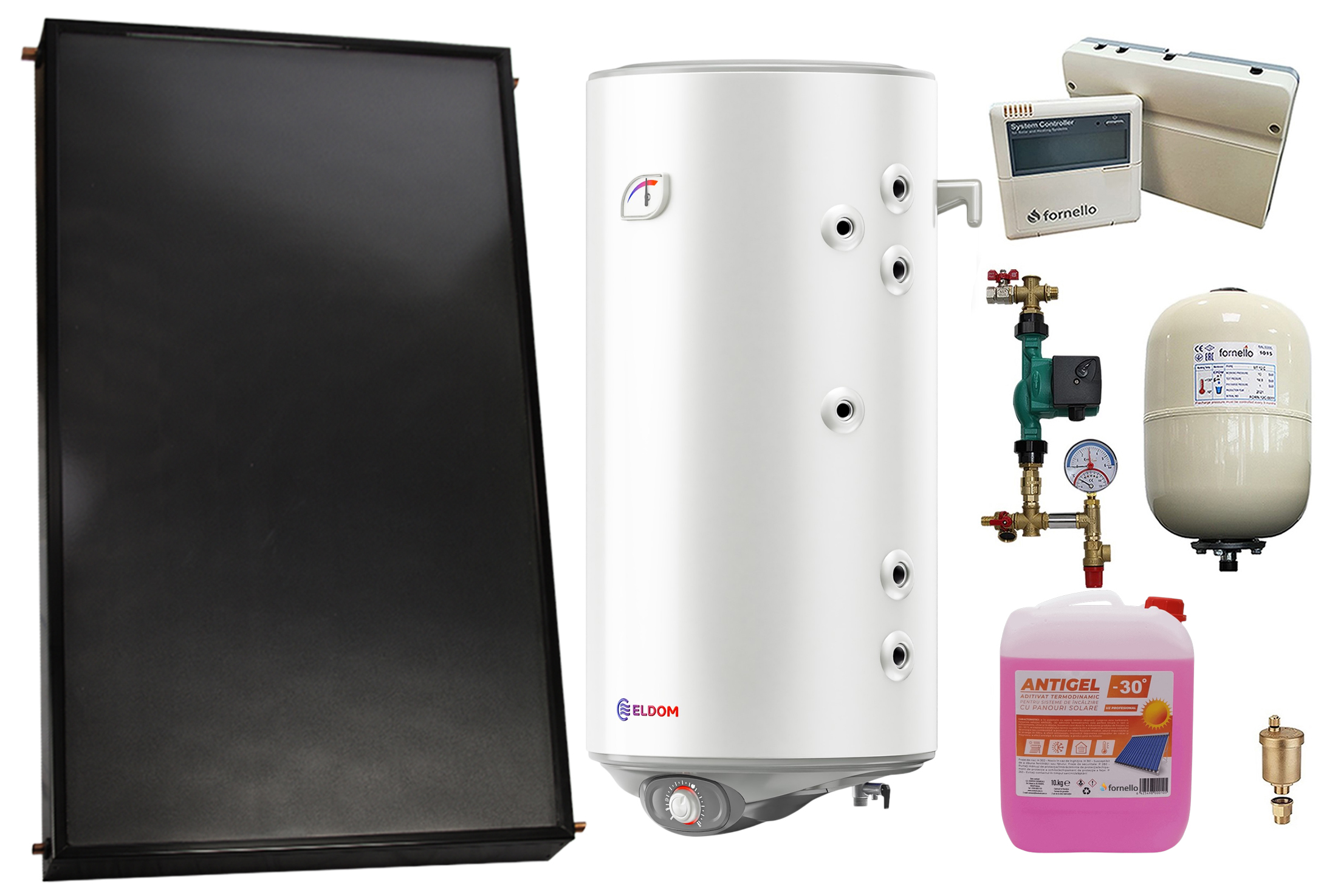 Pachet Solar Presurizat Fornello 100L Complet - imagine 2