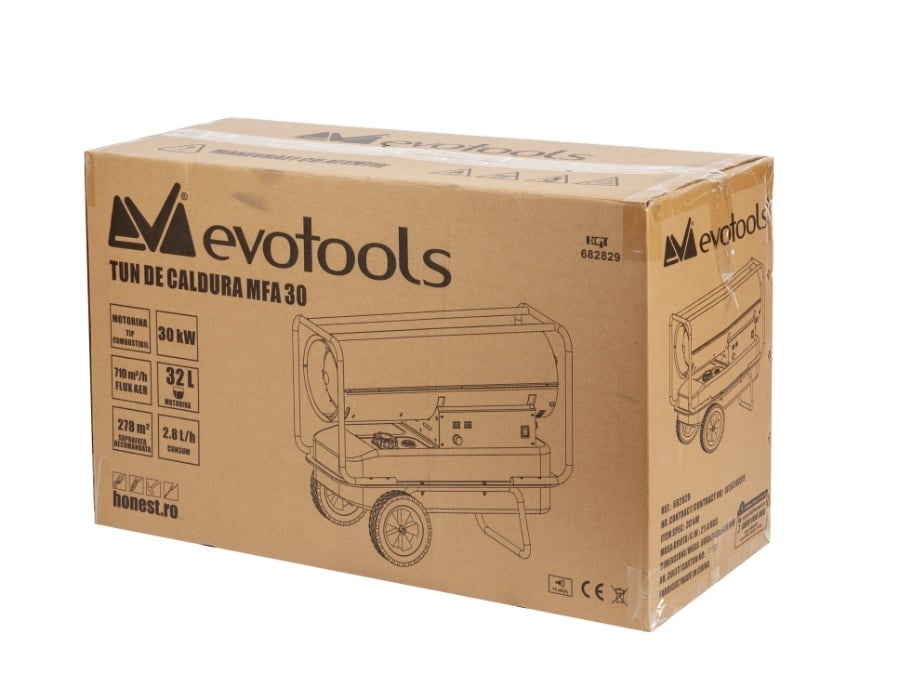 Tun căldură motorină 30kW Evotools - 32L - imagine 3