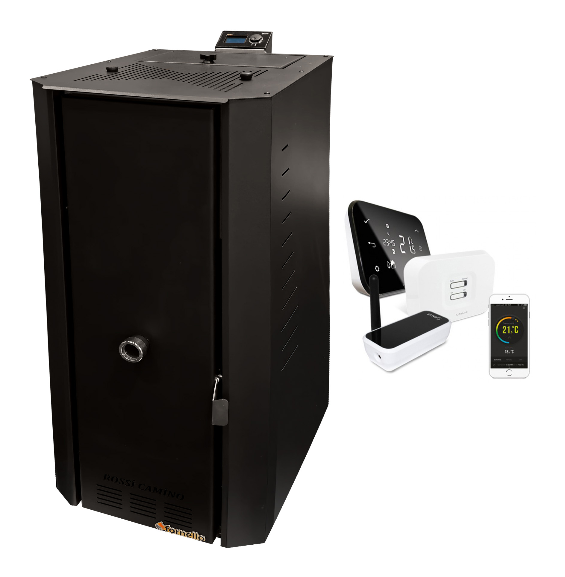 Fornello 25kW + Termostat WiFi Control