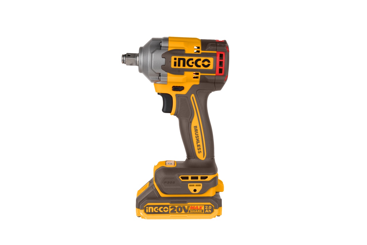 Pistol cu Impact 400Nm 20V Ingco, 2 Acumulatori - imagine 2