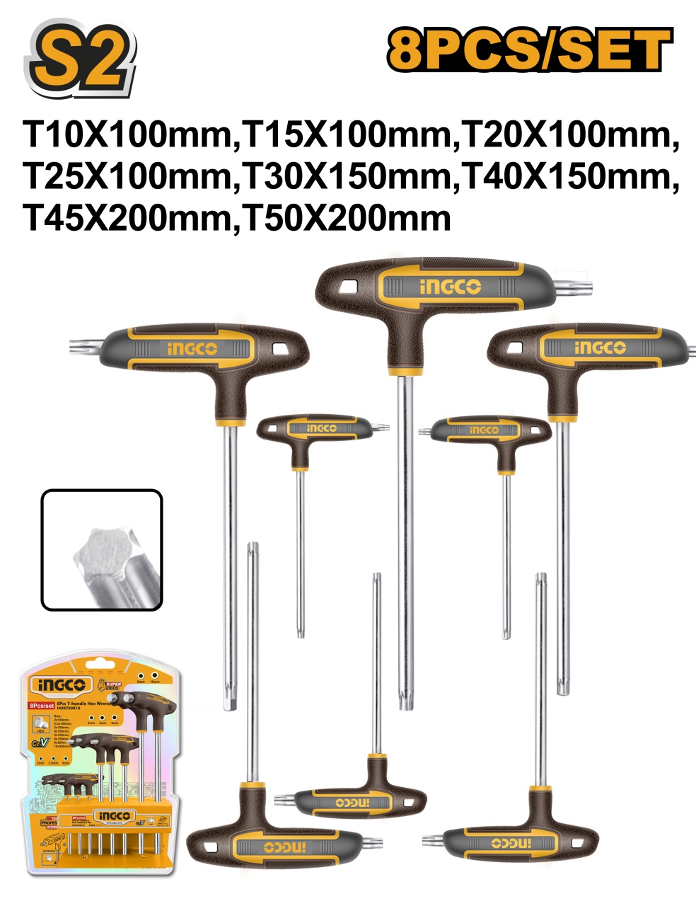 Set Surubelnite Torx in T 8 Bucati Agriflat