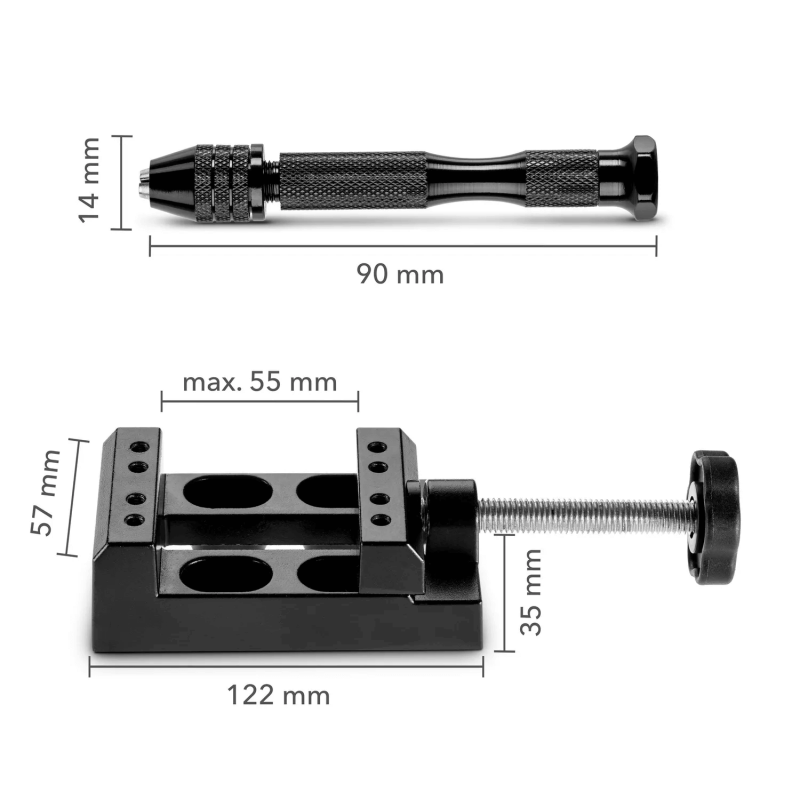 Set de găurit manual 37 bucăți Trotec cu burghie HSS - imagine 8