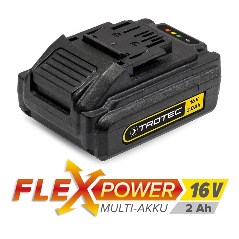 Acumulator Trotec Flexpower 16V 2,0 Ah, autonomie prelungită