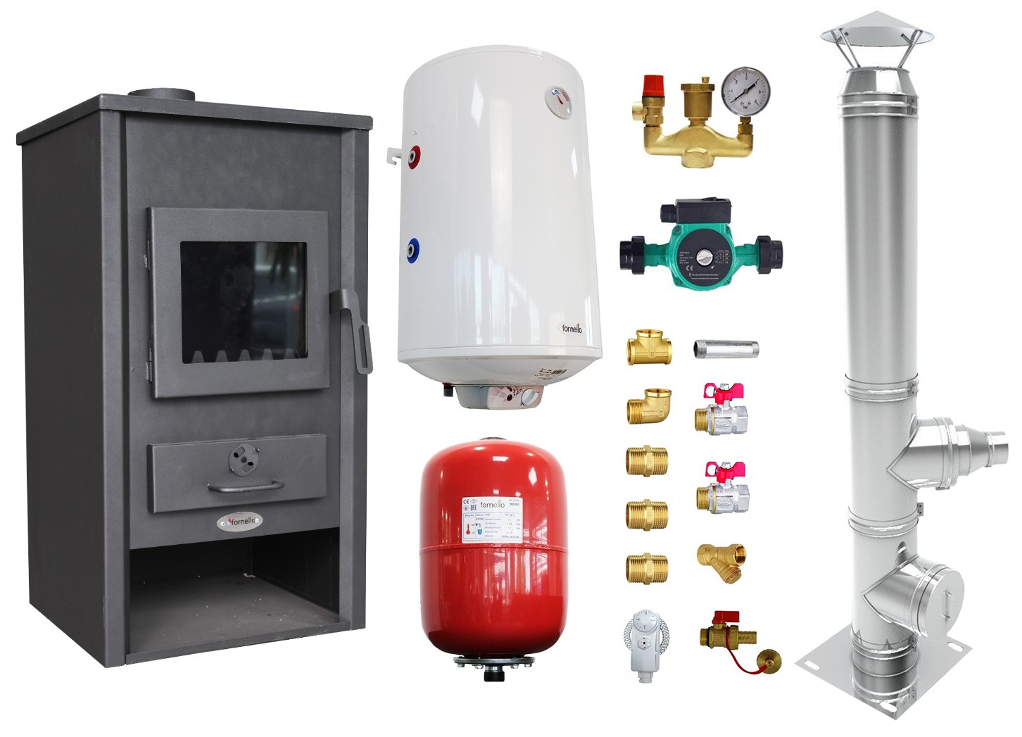 Termosemineu Fornello B2E 14kW + Kit Complet