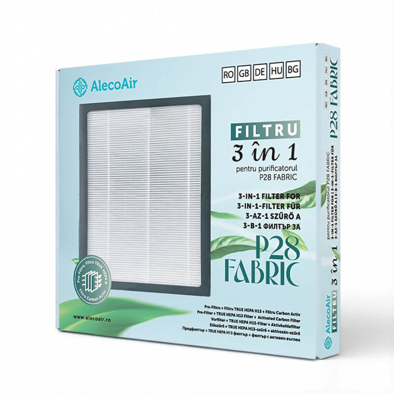 Filtru 3 în 1 AlecoAir P28 Fabric, TRUE HEPA și Carbon Activ