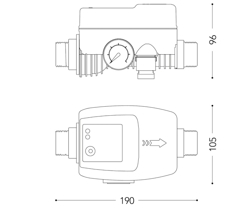 Presostat Electric Campion 1.1kW cu Manometru - imagine 2