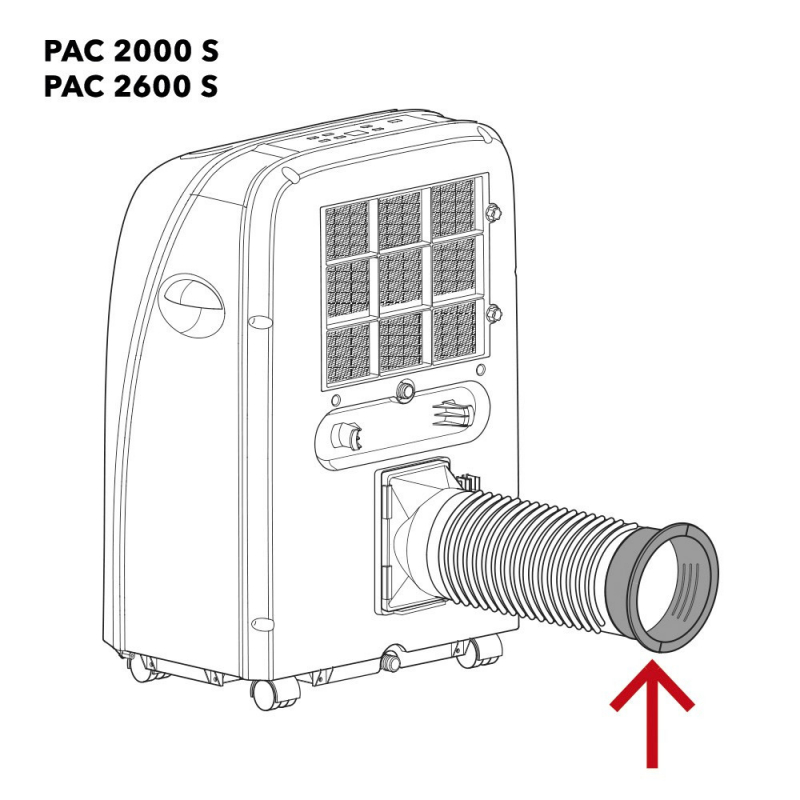 Racord rotund furtun evacuare aer Trotec PAC 2600 S / 2000 S
