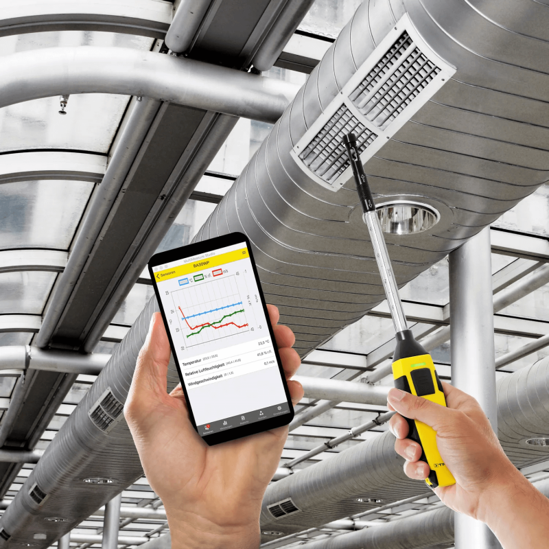 Anemometru Trotec BA30WP cu fir cald și aplicație smartphone - imagine 4