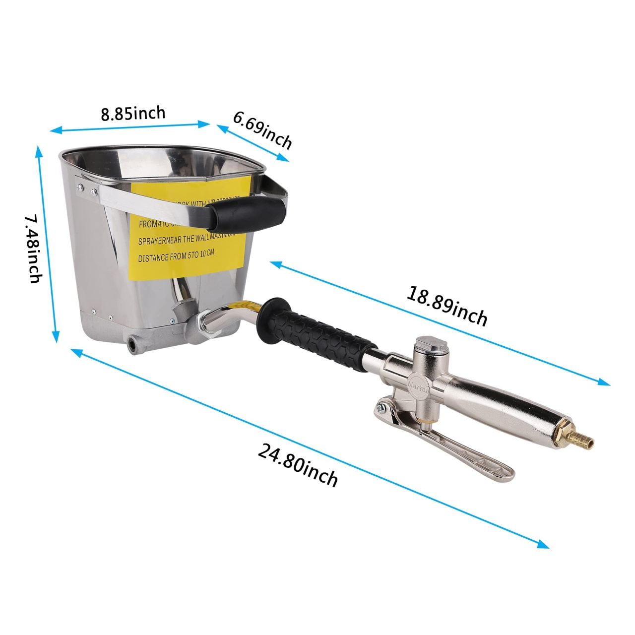 Pistol de tencuit Kraftner KF-4591, aplicare rapidă mortar - imagine 2