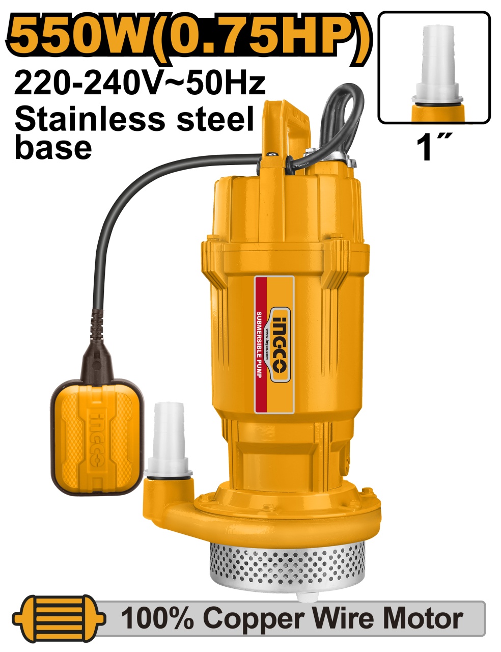 Pompa Submersibila 550W Ingco SPC5508