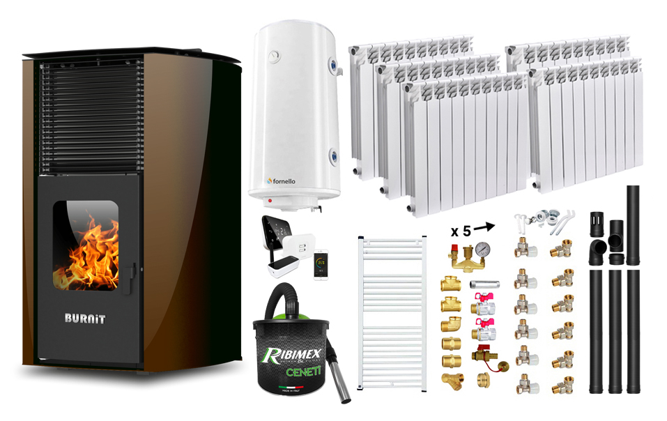 Pachet Complet Încălzire Burnit 25kw Control Distanță