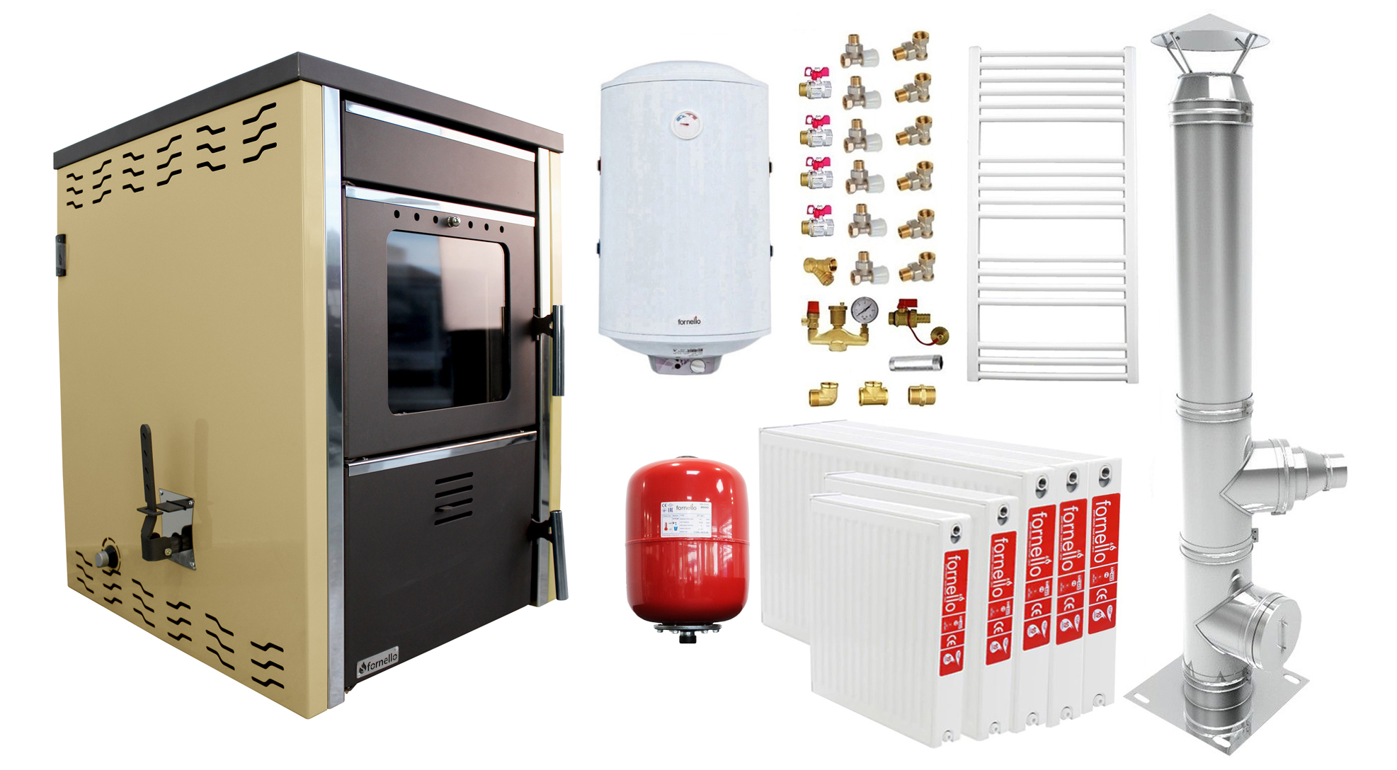 Pachet Complet Încălzire 4 Camere Fornello 29kw
