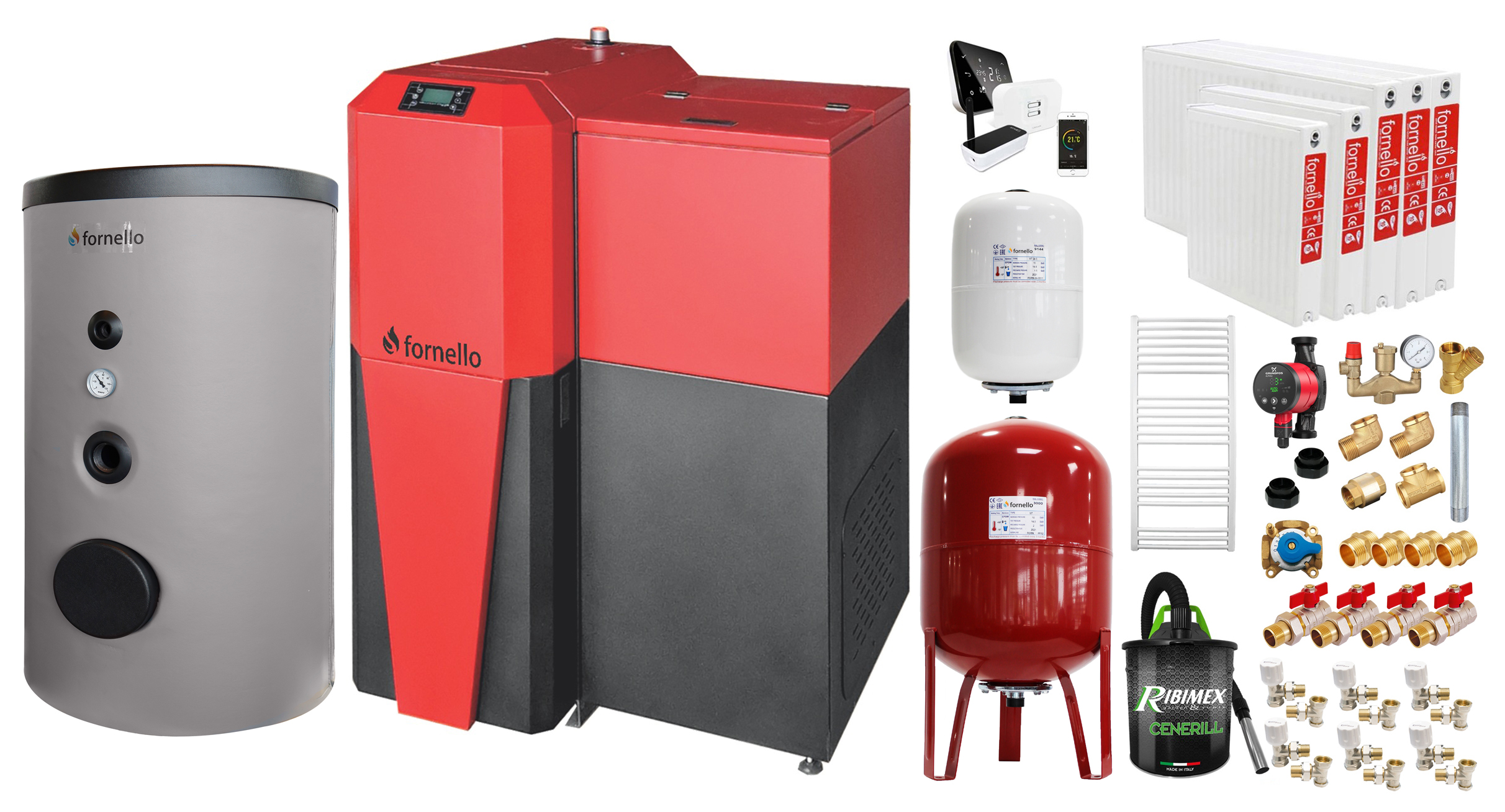 Pachet Centrală Mixtă Fornello Tera 28 kW