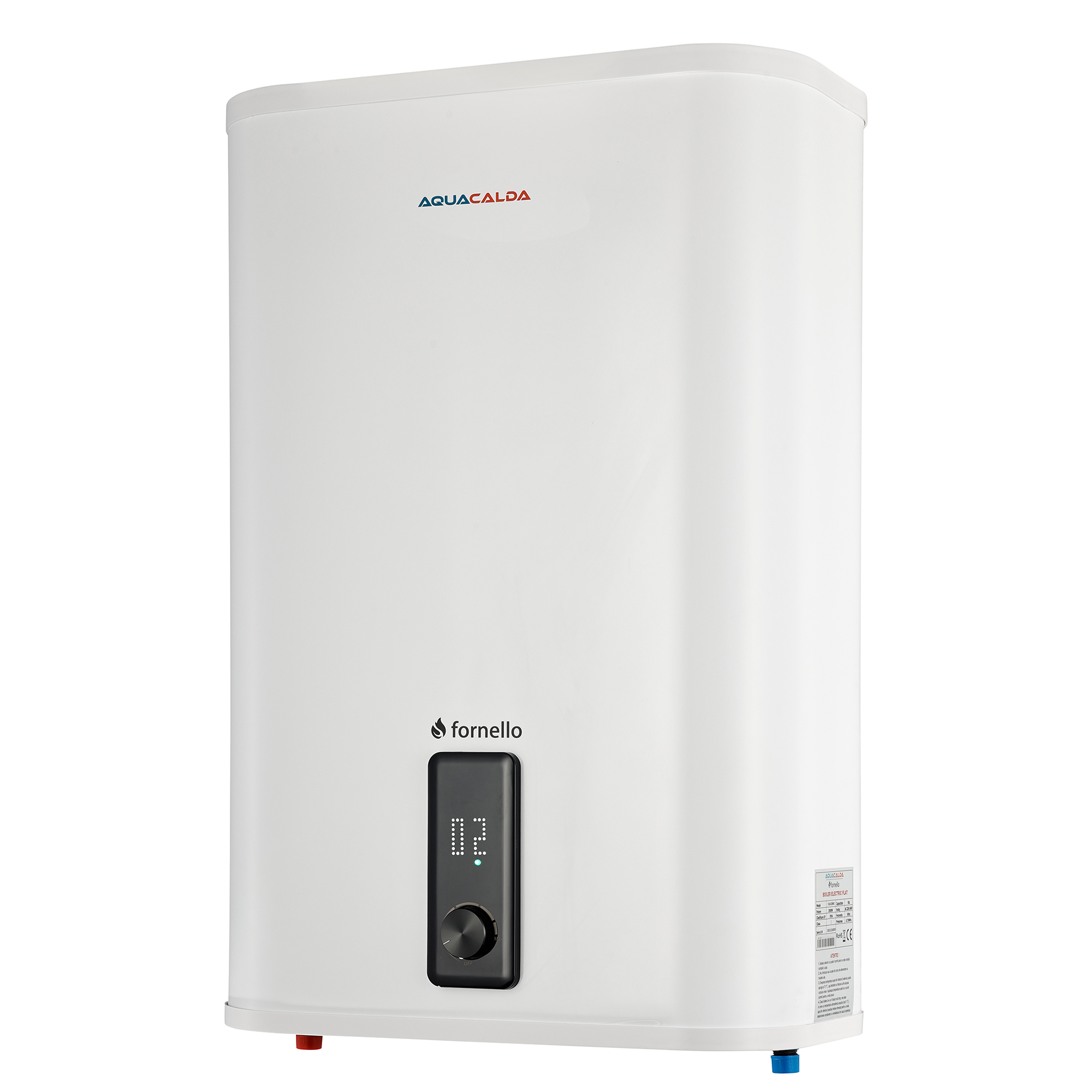 Boiler Electric Fornello AquaCalda Flat 80 L, 2000 W, IPX4