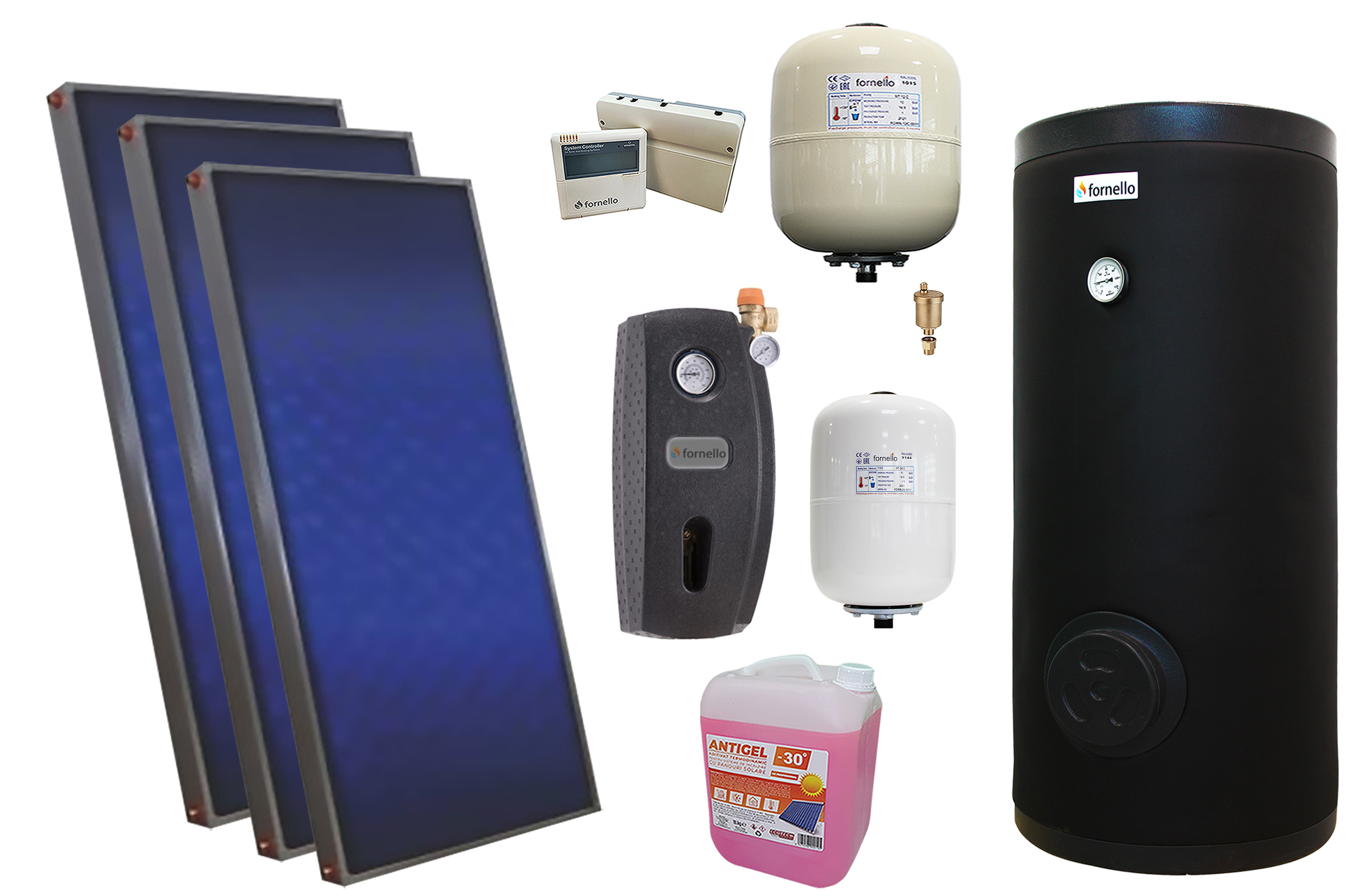 Sistem Solar Premium 3 Panouri + Boiler 200L