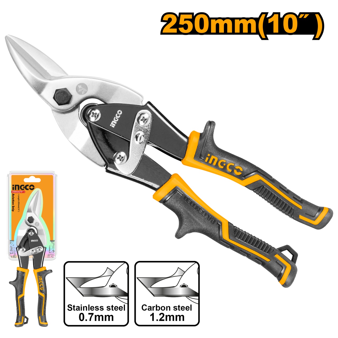 Foarfeca tabla INGCO HTSN0110L, taiere stanga, 250mm