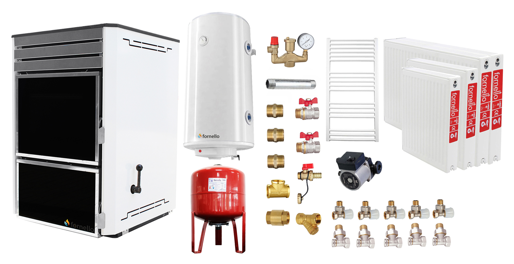 Pachet Complet Termosemineu Fornello Dila 29kW