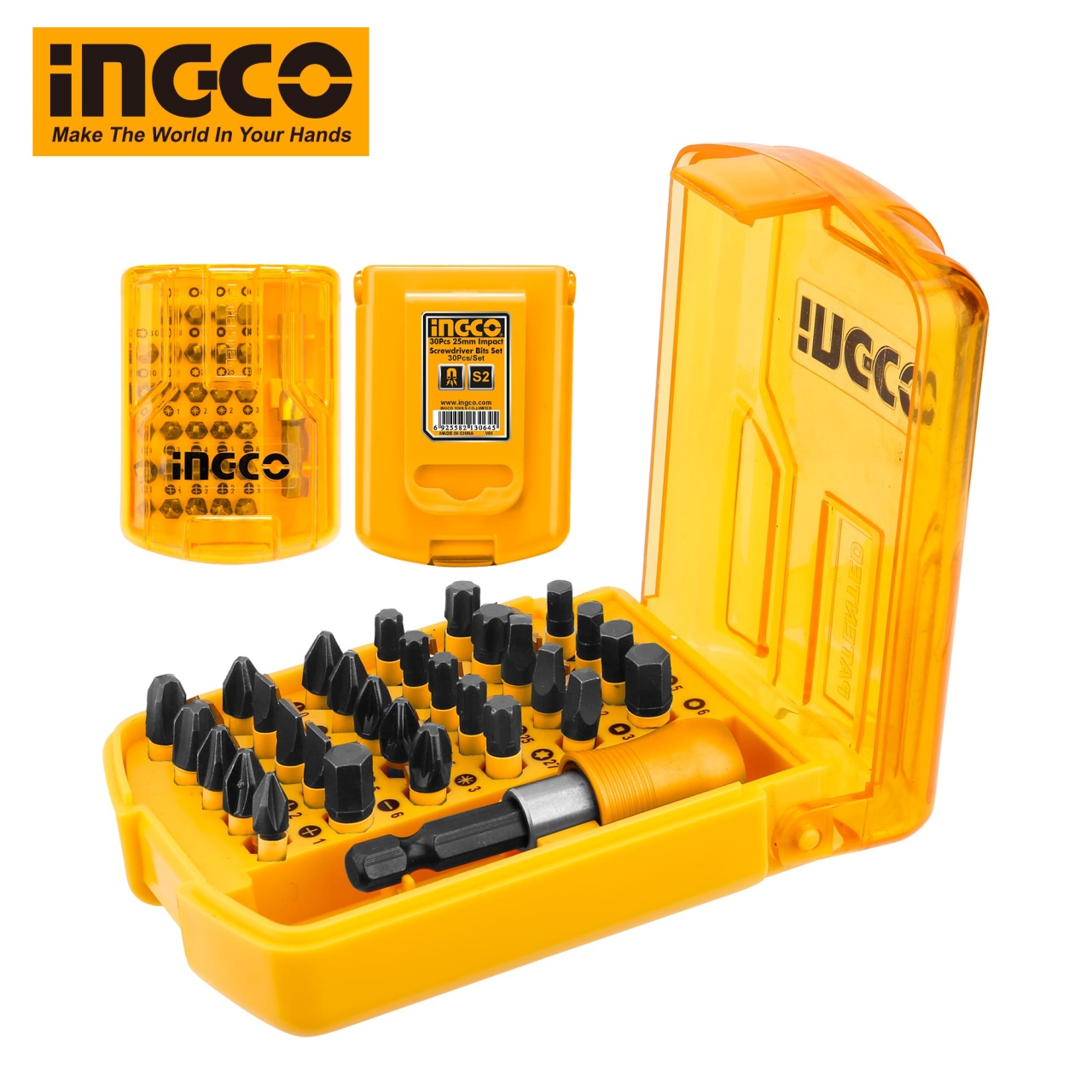 Set Biti Impact INGCO, 30 bucăți - imagine 2