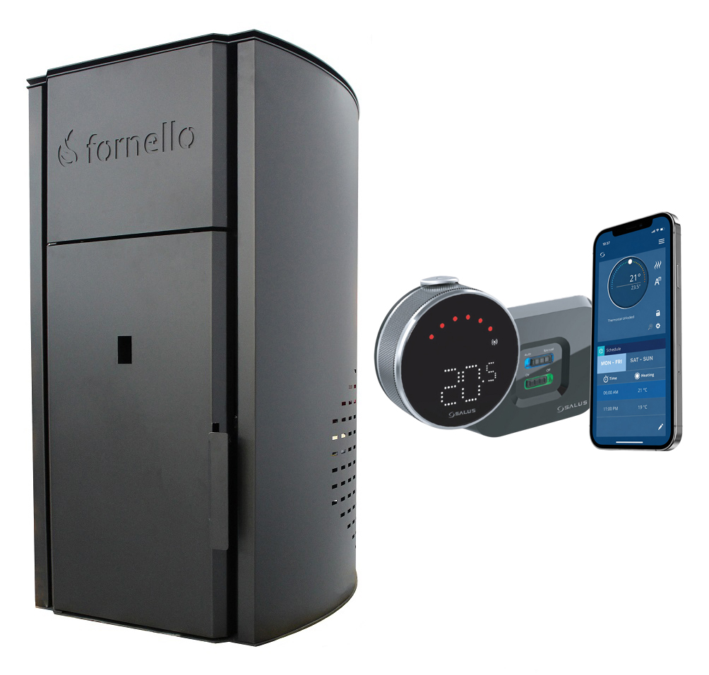 Pachet centrală peleti Fornello 25KW + termostat Wi-Fi - imagine 2