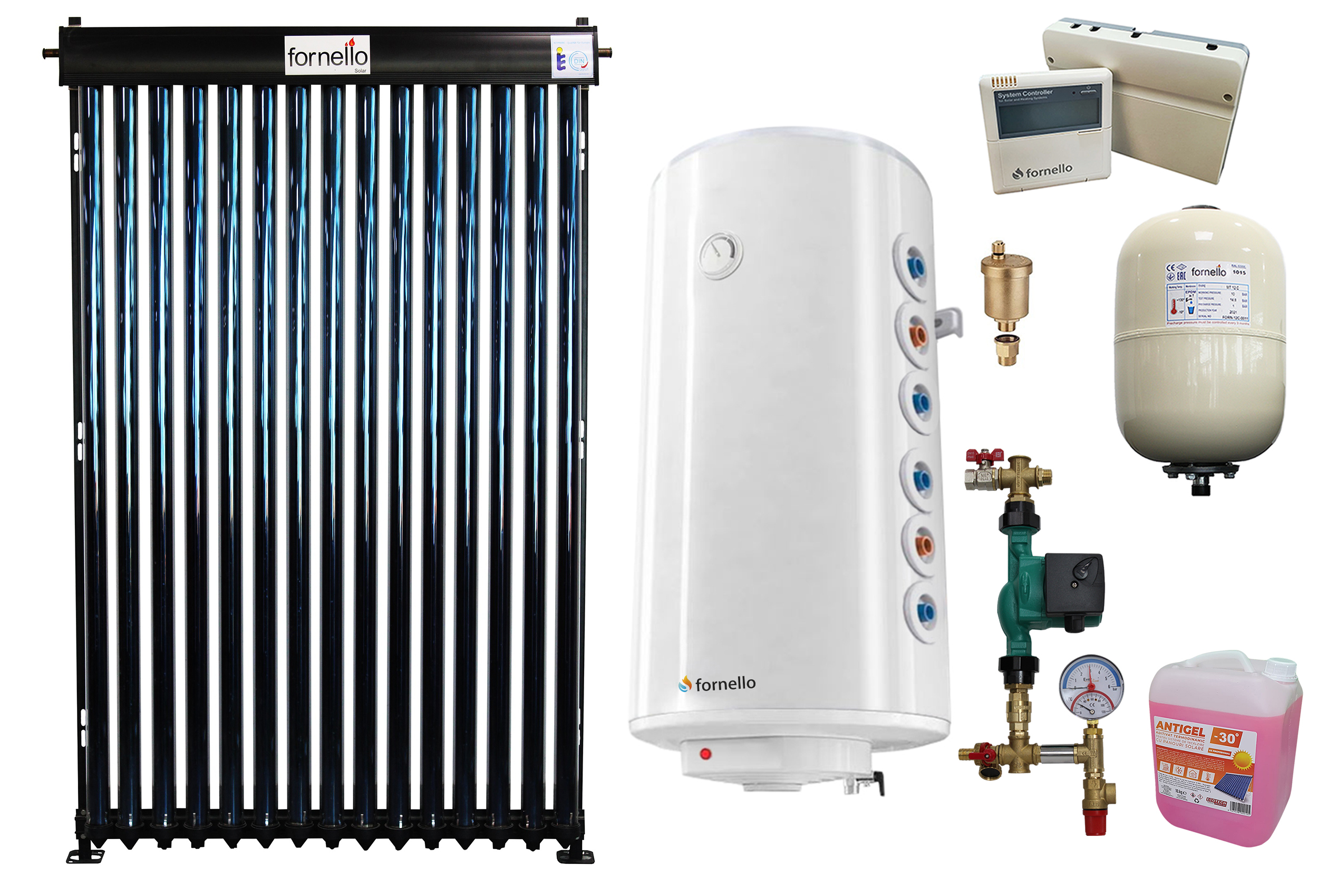 Sistem Solar Fornello 15 Tuburi Presurizat