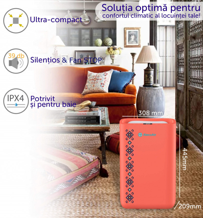 Dezumidificator AlecoAir D13 TRADITIO BASIC Rubin, 13L/zi - imagine 4
