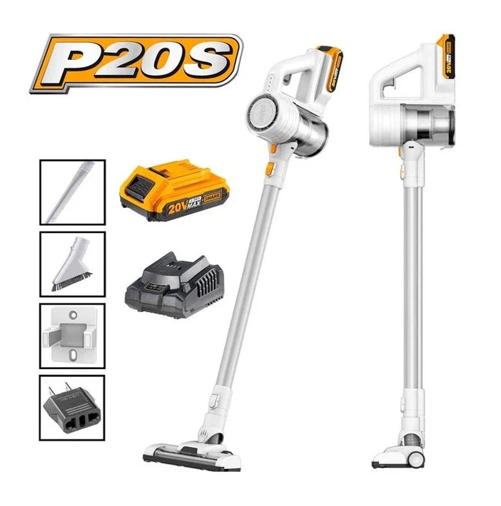 Aspirator Vertical 20V 0.8l 120W, fara acumulator Ingco CVLI20061 - imagine 2