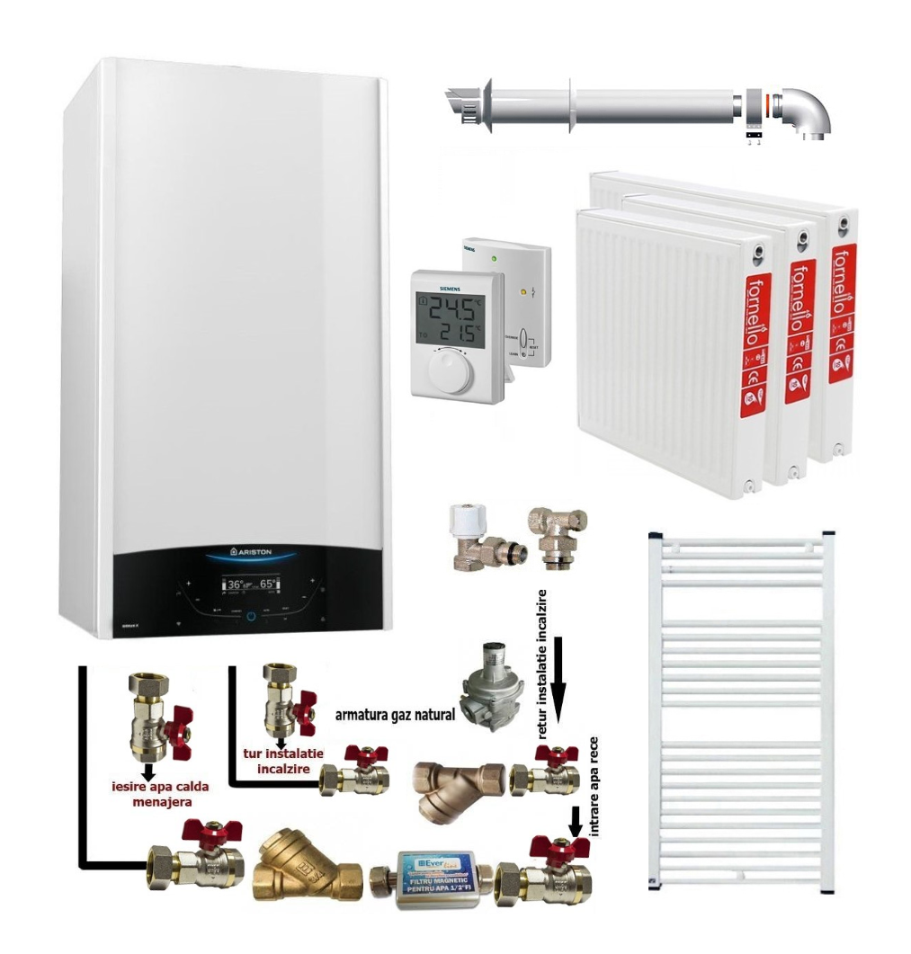 Centrală Ariston Genus One+ Pachet Complet Apartament - imagine 1