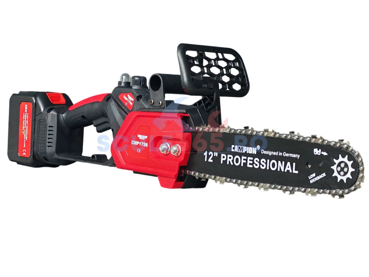 Mini Drujba electrica 8AH, 48V, 300mm, 2 acumulatori, brushless, ungere automata, 1800w, CAMPION CMP1756 - imagine 7