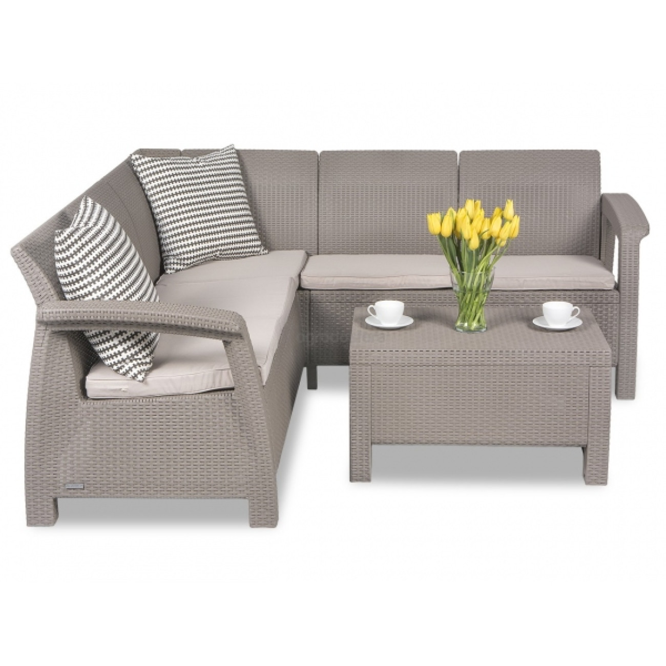 Set Gradina Corfu II Coltar Cappuccino - imagine 4