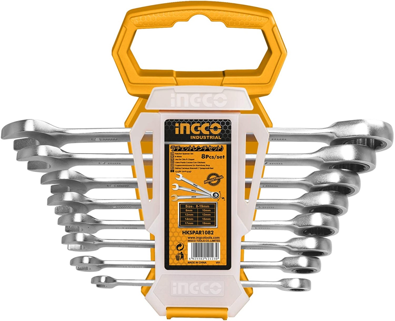 Set Chei Combinate cu Clichet 8-19mm 8 buc - imagine 2
