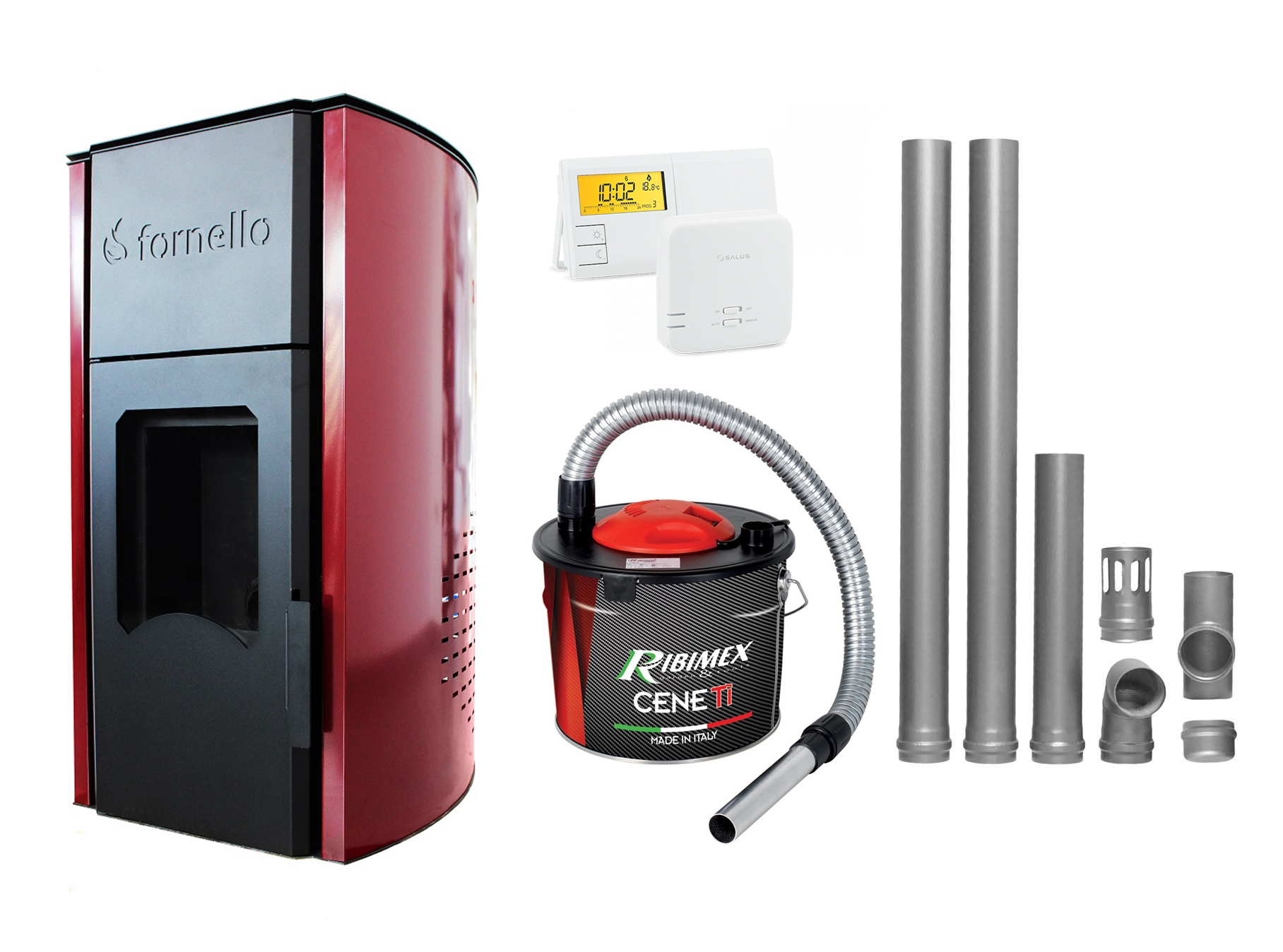 Termosemineu Fornello Royal Bordeaux 25 kW Pachet Complet
