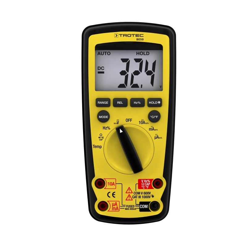 Multimetru digital Trotec BE50, 11 funcții, IP67, CAT IV