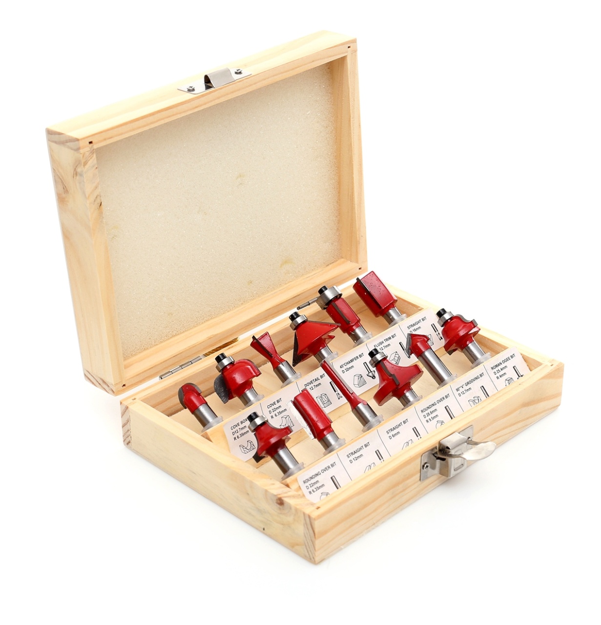 Set 12 freze pentru lemn 8 mm Kraftner KF-3088