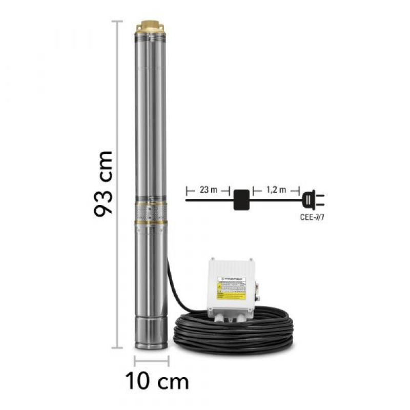 Pompă submersibilă Trotec TDP 7500 E, 1500W - imagine 3