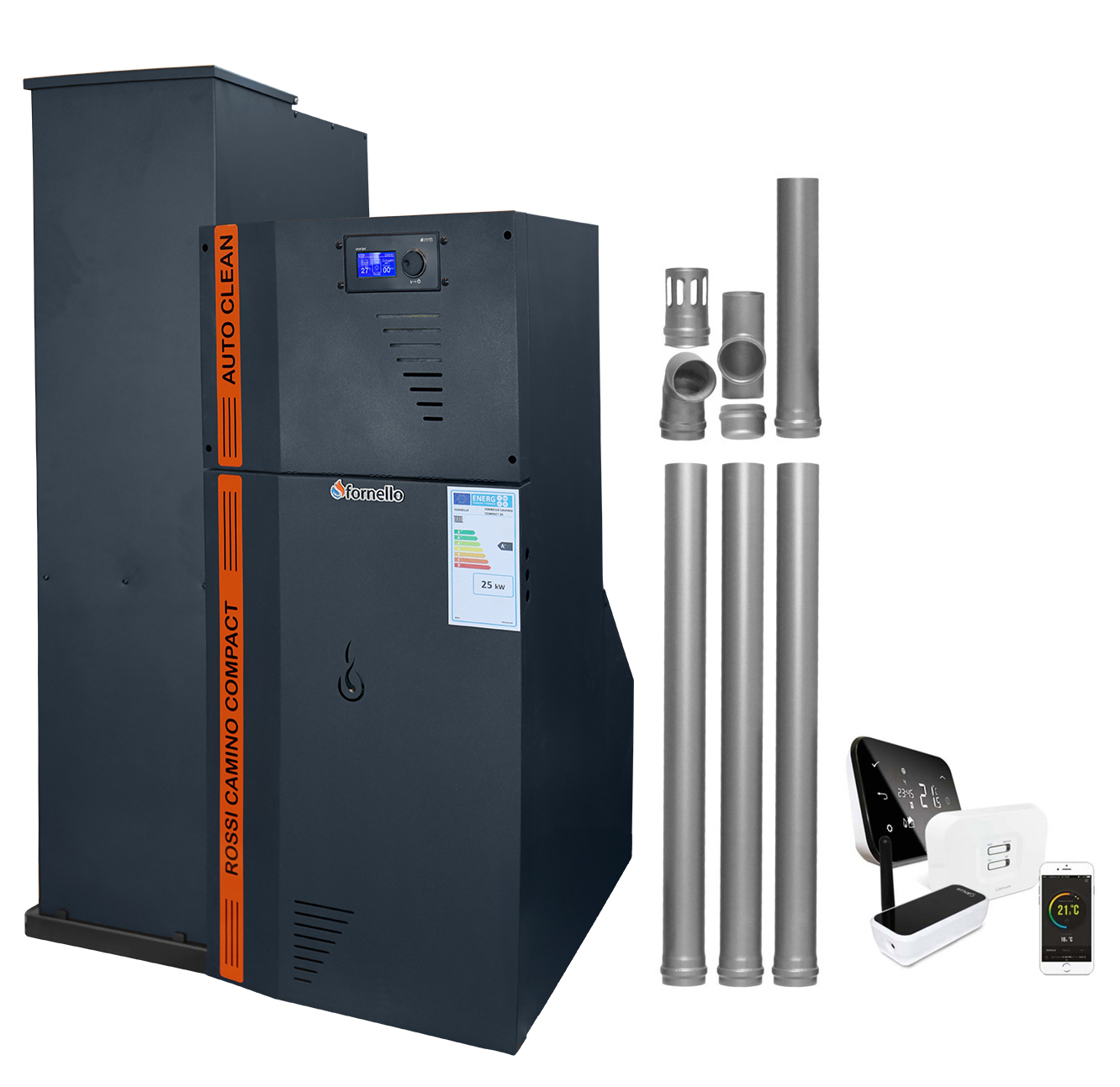 Centrala Peleti Fornello 25kW Automată Ecodesign