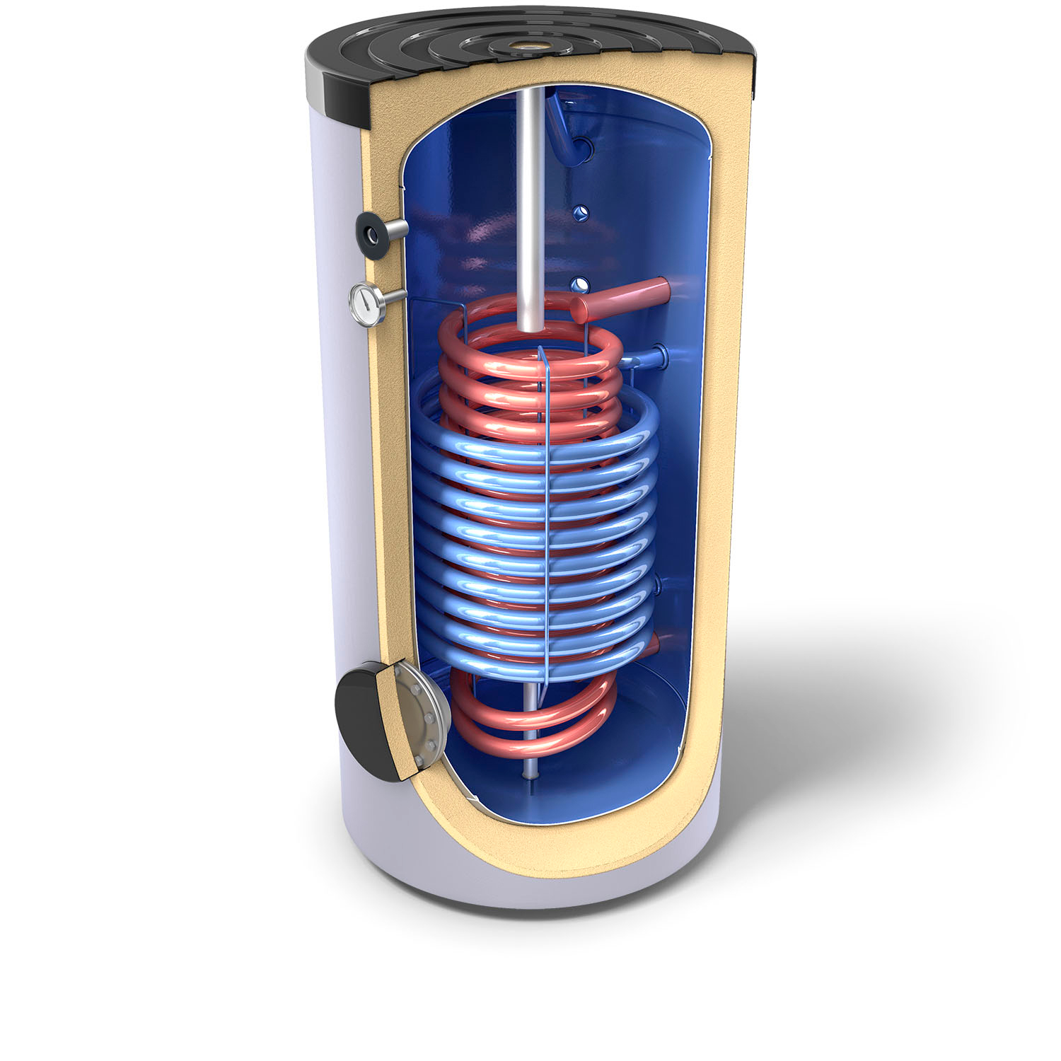 Boiler TESY 187L cu 2 serpentine - Eficiență maximă